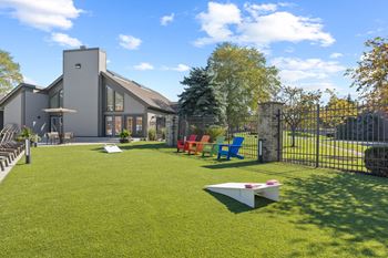 Cornhole on artificial turf